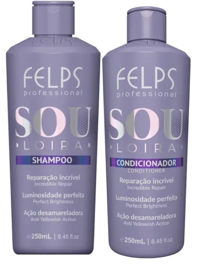 Pack Felps Sou Loira Shampoo y Acondicionador 250ml
