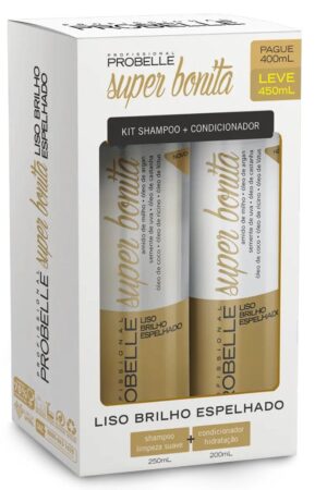 LISO BRILLO ESPEJADO – KIT SHAMPOO Y ACONDICIONADOR 250ML + 200ML