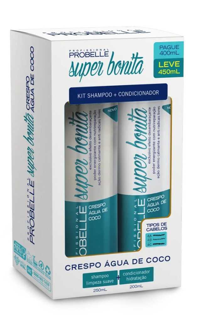 AGUA DE COCO – KIT SHAMPOO Y ACONDICIONADOR 250ML + 200ML